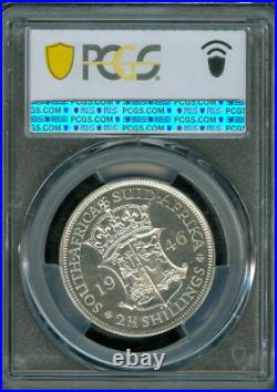 1946 South Africa 2.5 Shilling Pcgs Pr63 Cam Mac Solo Finest Spotless 150 Mint