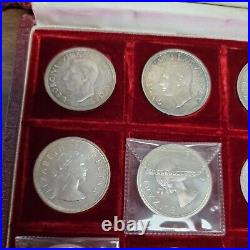 1947-1964 The Crowns of South Africa Silver 5 Shillings (50 Cents) Set