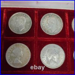 1947-1964 The Crowns of South Africa Silver 5 Shillings (50 Cents) Set