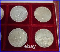 1947-1964 The Crowns of South Africa Silver 5 Shillings (50 Cents) Set