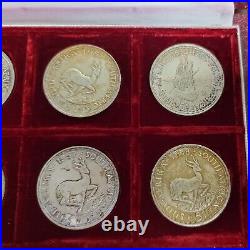 1947-1964 The Crowns of South Africa Silver 5 Shillings (50 Cents) Set