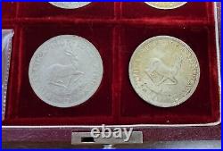 1947-1964 The Crowns of South Africa Silver 5 Shillings (50 Cents) Set