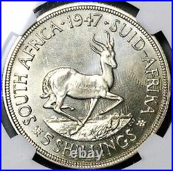 1947 NGC PF 64 South Africa 5 Shillings George VI Proof Silver Coin (23062802C)