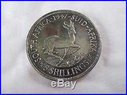 1947 South Africa Silver Proof 5 Shillings In Case