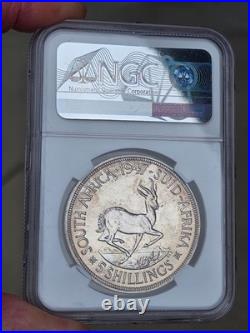 1947 South africa Silver 5 Shillings GEM NGC Proof 65 Crown
