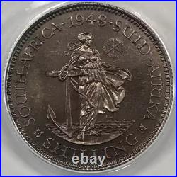 1948 SOUTH AFRICA Silver SHILLING ANACS PR-63 KM#37.1