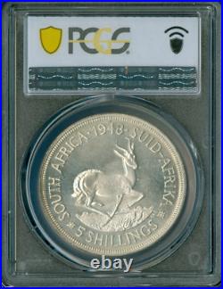 1948 South Africa 5 Shillings Pcgs Pl66 Pq Mac Spotless