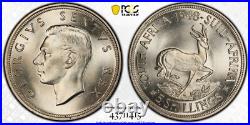 1948 South Africa Silver 5 Shillings, PCGS MS-67 High Grade