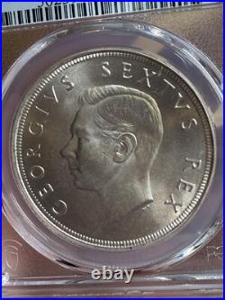1948 South Africa Silver 5 Shillings, PCGS MS-67 High Grade