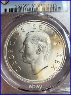 1948 South Africa Silver 5 Shillings, PCGS MS-67 High Grade