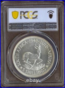 1948 South Africa Silver 5 Shillings PCGS PR66 Quality