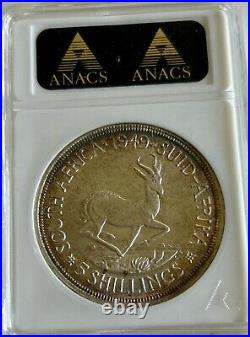 1949 South Africa 5 Shillings MS69 ANACS