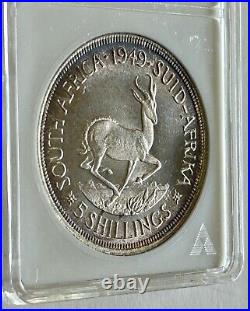 1949 South Africa 5 Shillings MS69 ANACS