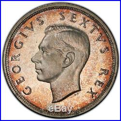 1949 South Africa 5 Shillings PCGS PL68 + TOP POP Silver Registry Coin KM 40.1