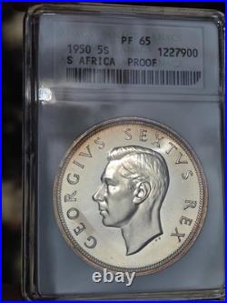 1950 South Africa 5 Shillings ANACS PROOF 65 GEM 1 oF 800 TOP POP