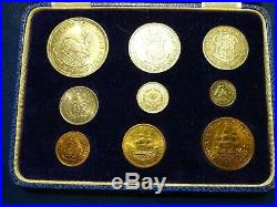 1951 Proof Set South Africa 9 coins