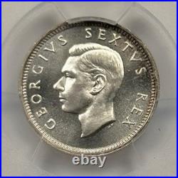 1951 South Africa 6 Pence Proof Coin PCGS PR 67