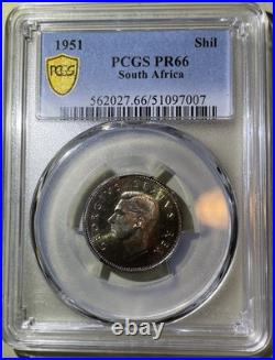 1951 South Africa Proof 1 Shilling PCGS PR66 Graded Silver Coin