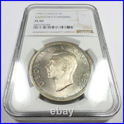 1952 NGC PL66 South Africa Capetown Founding 5 Shilling Coin #57953A