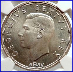 1952 SOUTH AFRICA 300th Cape Town Riebeeck SHIP Prooflike Silver Coin NGC i68302