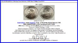 1952 SOUTH AFRICA 300th Cape Town Riebeeck w SHIP Silver 5 Shillings Coin i93454
