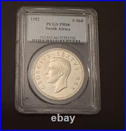 1952 Silver South Africa 5 Shillings Capetown Founding Coin Pcgs Proof 66 1952 Silver South Africa 5 Shillings Capetown Founding Coin Pcgs Proof 66