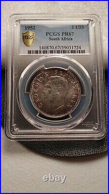 1952 South Africa 2 1/2 Shillings PCGS PR67 Proof Only 6 Finer 1123