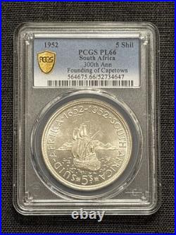 1952 South Africa 5 Shillings 300th Anniversary Founding of Capetown PCGS PL66