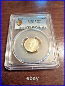 1952 South Africa 6 Pence PCGS PR68