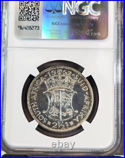 1952 South Africa Silver 2.5 Shillings George VI Ngc Pf 61 Rare Proof