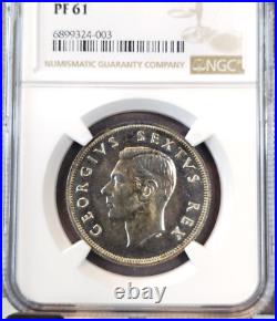 1952 South Africa Silver 2.5 Shillings George VI Ngc Pf 61 Rare Proof