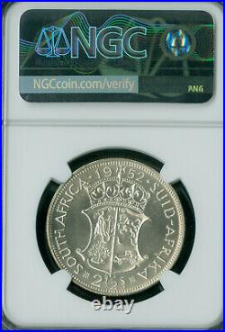 1952 South Africa Silver 2.5 Shillings Ngc Pf66 Mac Spotless
