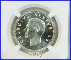 1952 South Africa Silver 2.5 Shillings Ngc Pf 68 Pq Extremely Rare Top Pop 1