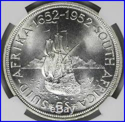 1952 South Africa Silver 5 Shillings NGC PF67 Capetown Founding
