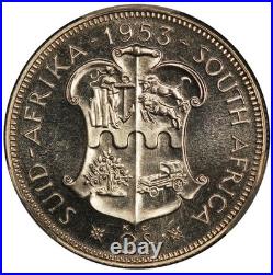1953 South Africa 2 Shillings Proof Silver Coin PCGS PR 67 KM #50