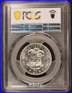 1953 South Africa 2 Shillings Proof Silver Coin PCGS PR 67 KM #50