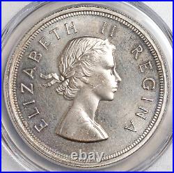 1953, South Africa, Elizabeth II. Prooflike Silver 5 Shillings Coin. PCGS PL-64
