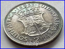 1953 South Africa Proof Set 8 Coins All Toned withCase 3 Pence Is Missing