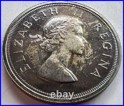 1953 South Africa Proof Set 8 Coins All Toned withCase 3 Pence Is Missing