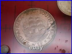 1953 South Africa Proof Set Elizabeth II Coronation Year 9 Coins Silver Crown