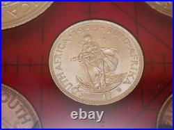 1953 South Africa Proof Set Elizabeth II Coronation Year 9 Coins Silver Crown