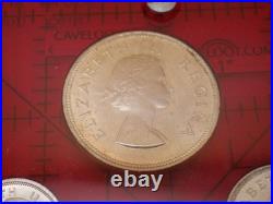 1953 South Africa Proof Set Elizabeth II Coronation Year 9 Coins Silver Crown