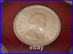 1953 South Africa Proof Set Elizabeth II Coronation Year 9 Coins Silver Crown