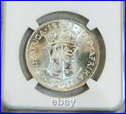 1953 South Africa Silver 2.5 Shillings Crowned Shield Ngc Ms 65 Pq Gem Top Pop