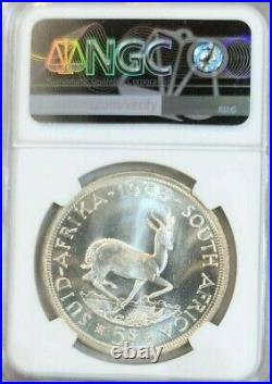 1953 South Africa Silver 5 Shillings Springbok Ngc Pl 67 Rare Pq Gem Bu Beauty