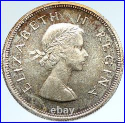 1954 SOUTH AFRICA UK Queen Elizabeth II OLD Silver 2 1/2 Shilling Coin i103354