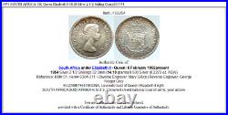 1954 SOUTH AFRICA UK Queen Elizabeth II OLD Silver 2 1/2 Shilling Coin i103354