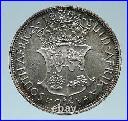1954 SOUTH AFRICA UK Queen Elizabeth II Proof Silver 2 1/2 Shilling Coin i82861