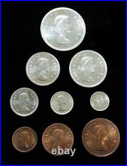 1954 Silver South Africa 9 Coin Choice Proof Set Km# Ps30