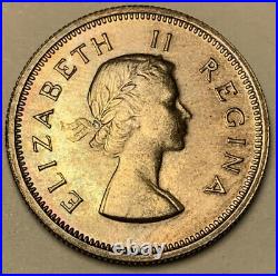 1954 South Africa 1 Shilling Silver Stunning Gem Unc Lightly Toned Color Bu (dr)